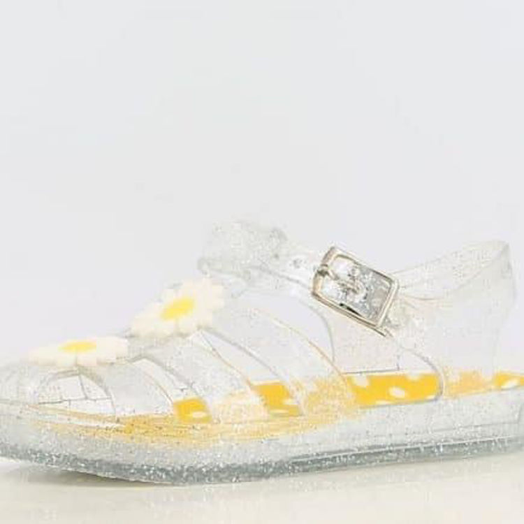 Picture of B460980B GIRLSWITH FRONT FLOWERS JELLY SHOES